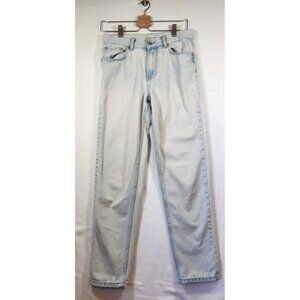 Aus Assembly Label Womens High Waist Tapered Leg Jeans Light Acid Wash Size 8